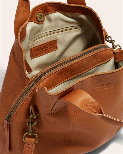 American Leather Co. Ada Triple Entry Leather Satchel